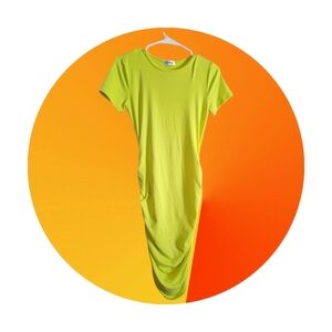 Vibrant Bright Yellow T-Shirt Dress